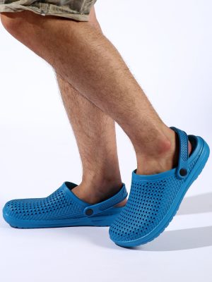 Fashionable Vented Clogs For Men, Hollow Out Design EVA Clogs