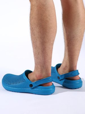 Fashionable Vented Clogs For Men, Hollow Out Design EVA Clogs