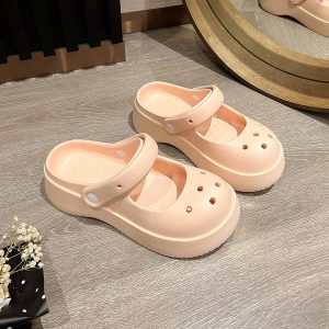 Soft Thick Platform Cartoon Pattern Anti-slip Slippers, Heighten Design