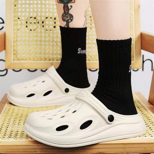 Men’s Thick-Soled, Anti-Slip, Wear-Resistant Soft-Bottomed Hole Shoes Sandals