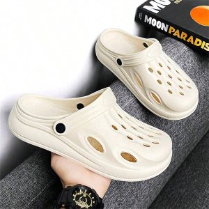 Men’s Thick-Soled, Anti-Slip, Wear-Resistant Soft-Bottomed Hole Shoes Sandals