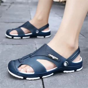 Men’s Breathable Hollow Out Shoes, Fashionable & Casual Anti-Slip Sandals For Summer