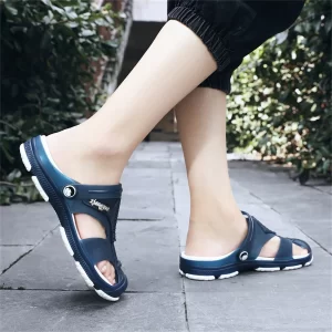 Men’s Breathable Hollow Out Shoes, Fashionable & Casual Anti-Slip Sandals For Summer