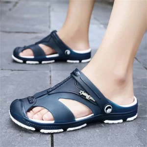 Men’s Breathable Hollow Out Shoes, Fashionable & Casual Anti-Slip Sandals For Summer