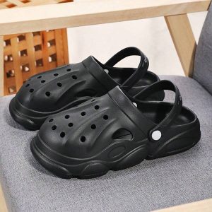 Men’s Casual Soft-Soled Shoes For Summer, Waterproof, Wear-Resistant And Flexible, Suitable For Indoor And Outdoor, With Optional Double Hole Design