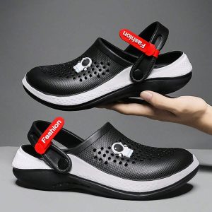 Men’s Summer Casual Hollow Out Anti-Slip Quick Dry Beach Sandals Couple Garden Shoes