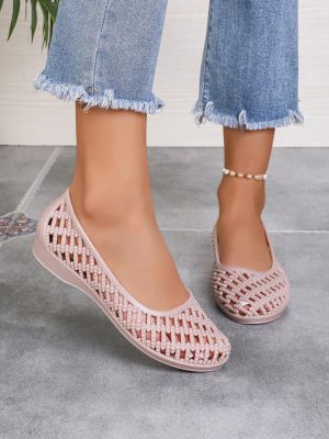 Women’s Fashionable Classic All-Match Hollow Out Flat Shoes