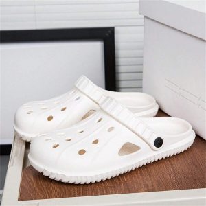 2024 New Men Summer Outdoor Sports Home Slippers With Holes, Anti-Slip Dual-Purpose Driving Sandals