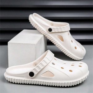 2024 New Men Summer Outdoor Sports Home Slippers With Holes, Anti-Slip Dual-Purpose Driving Sandals